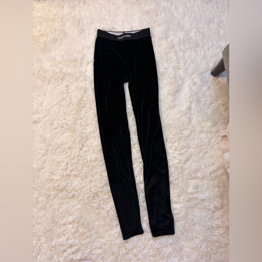 Tom Ford Women Velvet Leggings in Black